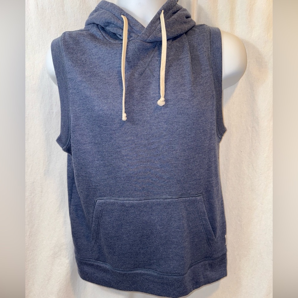 Gently Used Men’s Express Blue Sleeveless Hoodie Super Soft Lightweight